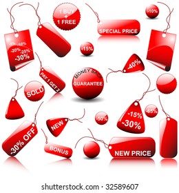 set of vector price tags - you can use it for any sale time or seasons