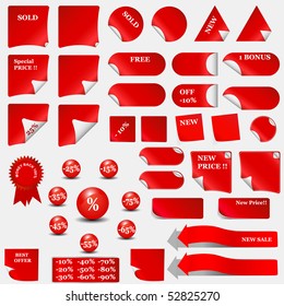 set of vector price tags - you can use it for any sale time or seasons