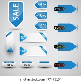 Set of vector price tags. You can use it for any sale time or seasons.Shadows will work on any color surface.