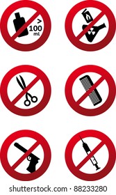 Conjunto de signos de prohibición de vectores