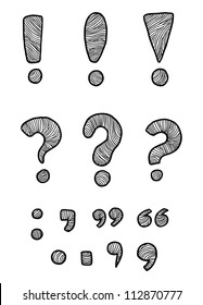 Set of vector punctuation marks