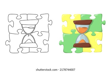 Set of vector Quick Selection illustrations isolated on white background in lin art flat color cartoon style.
