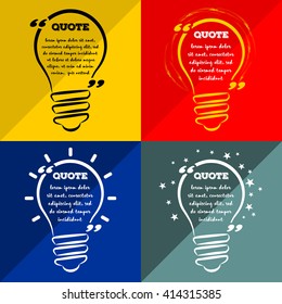 Set of vector Quote templates. Quote bubble. Empty template. Information, text. Quote form.