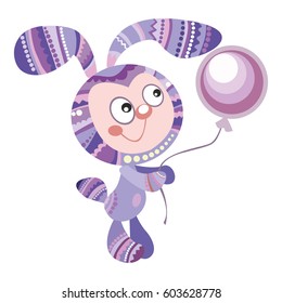 set of vector rabbits on a white background