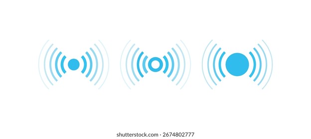 A set of vector radar and sonar signal icons. Perfect for wireless technology, communication, and UIUX design projects
