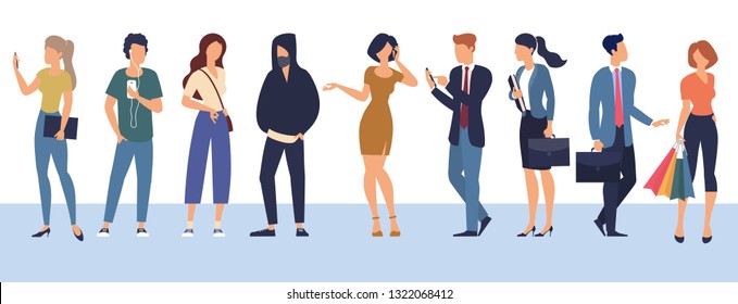 Set of vector ready to animation people characters  performing various activities. Group of men and women flat design style cartoon characters isolated on white background. 