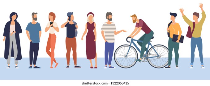 Set of vector ready to animation people characters  performing various activities. Group of men and women flat design style cartoon characters isolated on white background. 