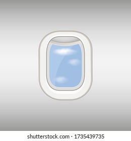 Set Vector Realistic Aircraft Windows Cloudy Stock Vector (Royalty Free ...