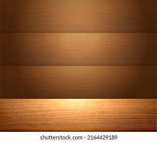 Set of vector realistic wood backgrounds. Wooden floor or table with natural pattern.
