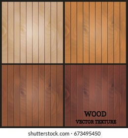 Set of vector realistic wood plank backgrounds