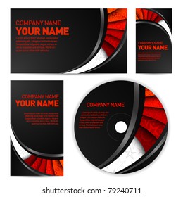 Set of vector red backgrounds