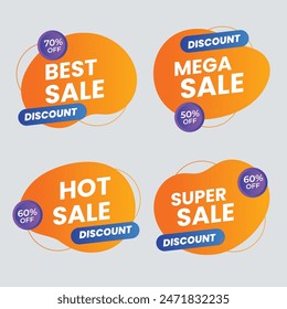 Set of vector red starburst, sunburst badges. Simple flat style vintage labels, stickers with sale discount text. Sale quality tags and labels. Template banner shopping badges.