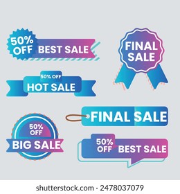 Set of vector red starburst, sunburst badges. Simple flat style vintage labels, stickers with sale discount text. Sale quality tags and labels. Template banner shopping badges.