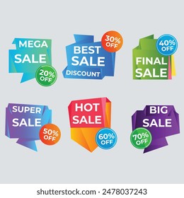 Set of vector red starburst, sunburst badges. Simple flat style vintage labels, stickers with sale discount text. Sale quality tags and labels. Template banner shopping badges.
