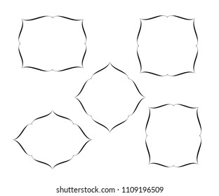 Set vector retro frames .Vector illustration.