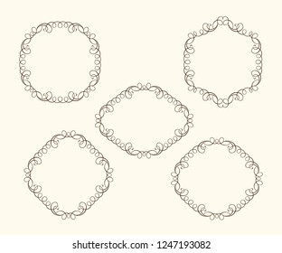 Set vector retro frames .Vector illustration.