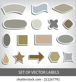 Set of vector retro labels