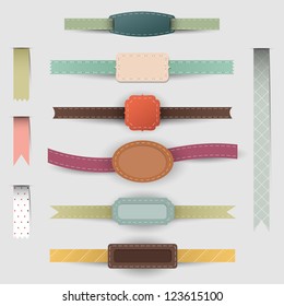 Set of vector retro ribbons