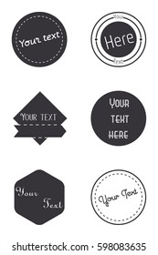 Set of vector retro vintage logo isolated on white background template