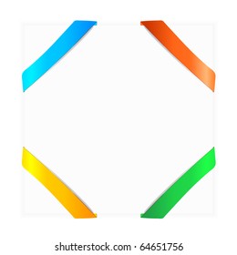 Set of vector ribbon labels for design use. Vector, EPS 8