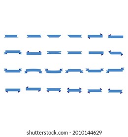 set vector ribbon. the pattern can be used for book tittle, design creator, website or etc