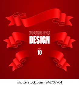 Set of vector ribbons