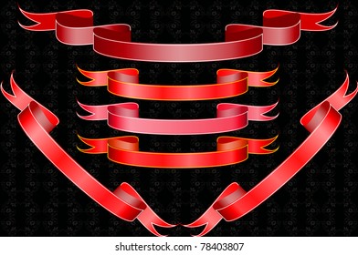 Set of vector ribbons