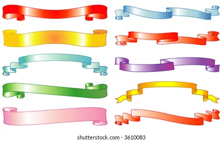 Set of vector ribbons and scrolls. You'll find more similar images in my portfolio