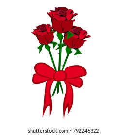 Set of vector roses