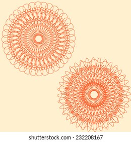Set of Vector Rosettes pattern, Decorative Elements