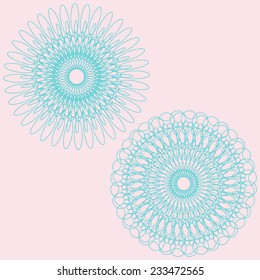 Set of Vector Rosettes pattern, Decorative Elements