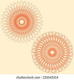 Set of Vector Rosettes pattern, Decorative Elements