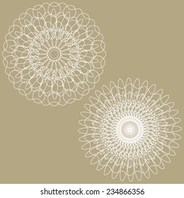 Set of Vector Rosettes pattern, Decorative Elements