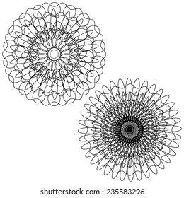Set of Vector Rosettes pattern, Decorative Elements