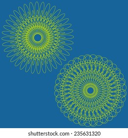Set of Vector Rosettes pattern, Decorative Elements