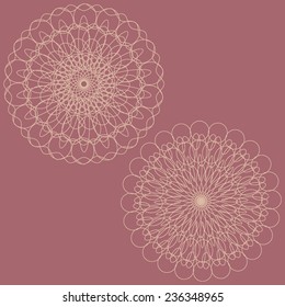 Set of Vector Rosettes pattern, Decorative Elements