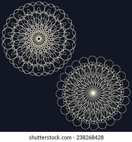 Set of Vector Rosettes pattern, Decorative Elements