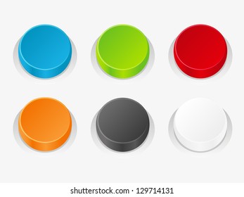 Set of vector round buttons