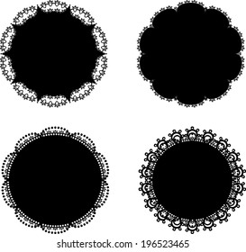 set of vector round templates