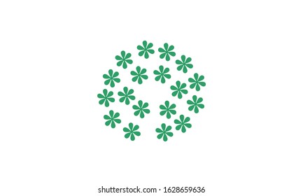 Set Vector Royalty Logo Design Inspiration Green Leaf Icons