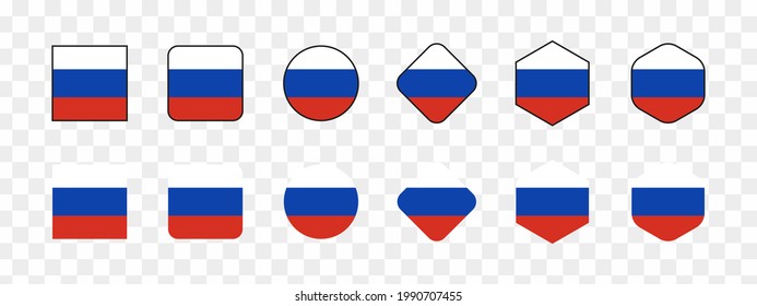set of Vector Russia flag, Russian flag illustration, russia flag picture, Russian flag image, vector illustration