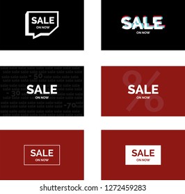 Set of vector sale banners. 