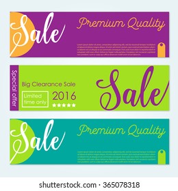 Set of vector Sale banners