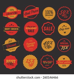 Set of vector sales labels and sticker design