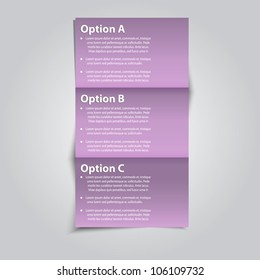 Set of Vector Sample option folding paper. Vector