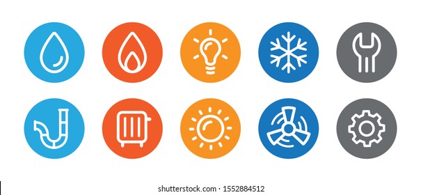 Set of vector sanitary symbols