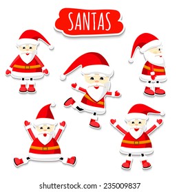 Set of vector Santa Claus