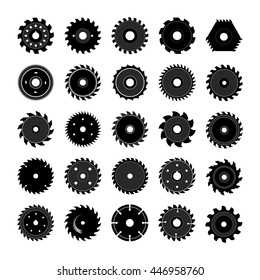 Set of vector saw blades