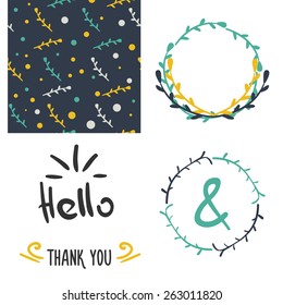 Set of vector scrapbooking elements