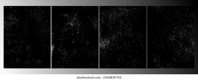 Set of Vector Scratch grunge urban background. Overlay texture with the effect of antiquity. Dust overlay distress grain , simply place illustration over any object to create grunge effect . 